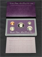 1988 US Mint Proof set coins in original box