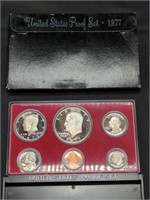 1977 US Mint Proof set coins in original box