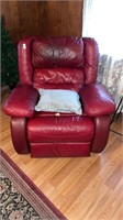 Red Leather Recliner Klaussner Furniture