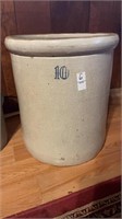 Antique Stoneware Pottery 10 Gallon Crock