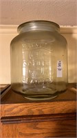 Salted Peanuts 5 Cents Jar Clear Great Condition