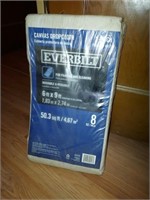 Everbilt Canvas Drop cloth 6ft.x9ft. 2in package