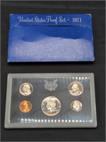 1971 US Mint Proof set coins in original box