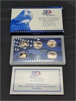 2005 US Mint Proof set coins in original box with