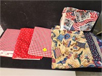 Uncut fabric, checkers. dots, USA, Sept 11,