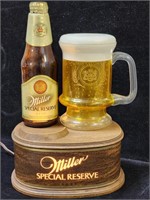 Vintage Miller Special Reserve bar light, tested