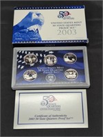 2003 US Mint Proof set coins in original box with