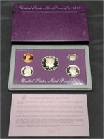 1990 US Mint Proof set coins in original box with