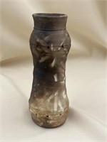 Unglazed raku vase