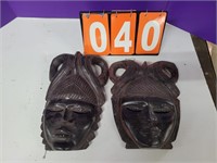 African wood masks very heavy