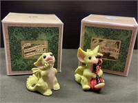 TWO REAL MUSGRAVE POCKET DRAGONS WITH BOXES -