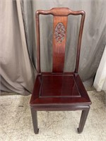 VINTAGE CARVED ROSEWOOD CHINESE CHAIR 39in T x