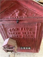 VINTAGE GAMEWELL CAST-IRON FIRE ALARM BOX 17 x 14