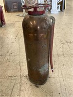 ANTIQUE COPPER/BRASS 23 INCH FIRE EXTINGUISHER