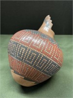 NATIVE AMERICAN PAINTED TERRACOTTA VASE SIGNED