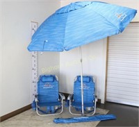 Tommy Bahamas 3pc Beach Chairs & Umbrella