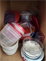 Contents of cabinet - Gladware, bowls