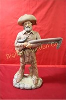 Mountain Man Statue, Rifle has been Repaired