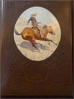 Vintage cowboy leather bound books