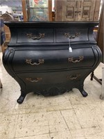 BLACK FRENCH STYLE SANCTUARY BOMBAY CHEST - 36 in