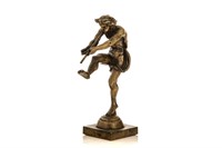 BRONZE OF A SATYR WITH FLUTE