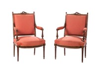 SET OF SIX FRENCH ANTIQUE UPHOLSTERED CHAIRS