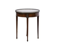 FRENCH MARBLE TOP BOUILLOTTE TABLE