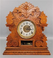 E. Ingraham Gingerbread Style Mantle Clock