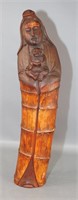 'Bamboo' Carving of Buddah & Child