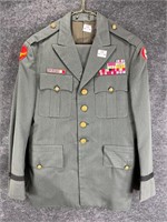 Army Dress Green Uniform w/ Ribbon Bars