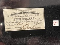 CONFEDERATE STATES LOAN SCRIPT $4 FOR $100 WAR