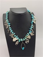 Navajo Turquoise Charm Necklace