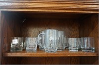 Lot of Glass Mugs & assorted low ball glasses(15)