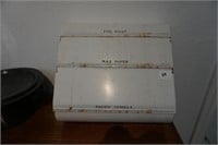Vintage White metal foil,wax,paper towel dispenser