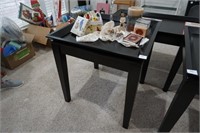 Ebony Colored End table (contents not included)