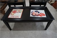 Ebony Colored coffee table (contents not included)