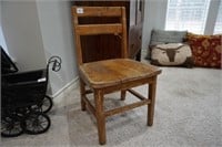 Small Solid Wood Antique Childs Chair
