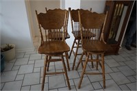 Wood bar chairs
