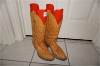 Ladies size 10c Nocona Ostrich Boots
