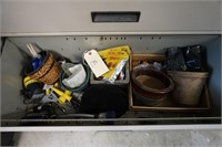 Contents of cabinet drawer