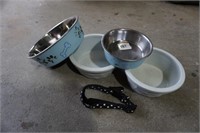 4 Small dog bowls