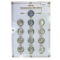 1934-1938 Texas Commem Half Dollar Set (13 Coins)