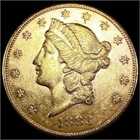 1883-S $20 Gold Double Eagle UNCIRCULATED