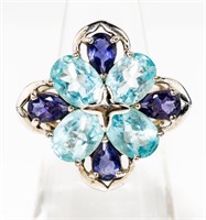 Jewelry Sterling Silver Blue Topaz Ring