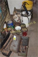 GREASE GUN, WINCHES, TOOL BOXES, PIPE FITTINGS