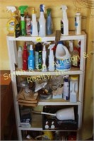 FREE STANDING SHELF w/ CONTENTS