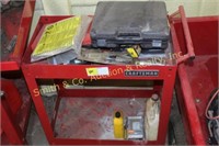 CRAFTSMAN ROLLING STORAGE TABLE w/ CONTENTS