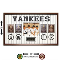 New York Yankees Legends 34x20 autographs GFA