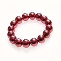 12MM Pink Shell Pearl Stretch Bracelet