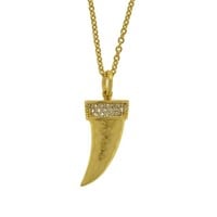 Gold Plated Horn Necklace w/chain
